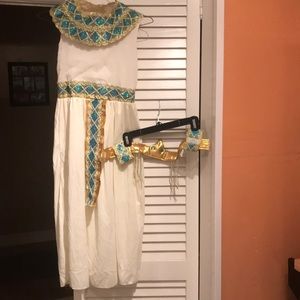 cleopatra dress neck sash headdress wristlets